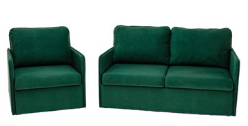 Комплект мебели Brendoss Амира зеленый диван + кресло в Москве