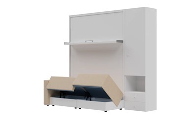 Диван Кровать-трансформер Smart (КД 1400+ШП), шкаф правый, левый подлокотник в Химках - предосмотр 1