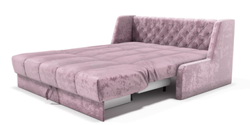 Прямой диван Аккордеон-Кровать 1,55 с каретной утяжкой, полоска (ППУ) в Одинцово - предосмотр 2