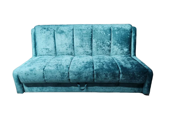 Прямой диван Аккордеон-Кровать 1,55 с каретной утяжкой, полоска (ППУ) в Москве - изображение 3