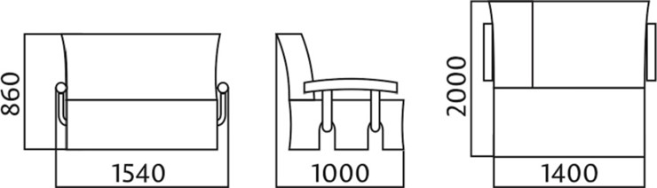 Диван прямой Аккордеон с боковинами, спальное место 1400 в Подольске - изображение 4