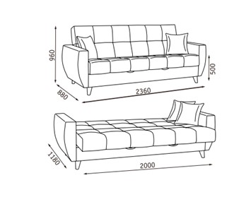 Прямой диван Бетти  2 БД в Одинцово - предосмотр 22