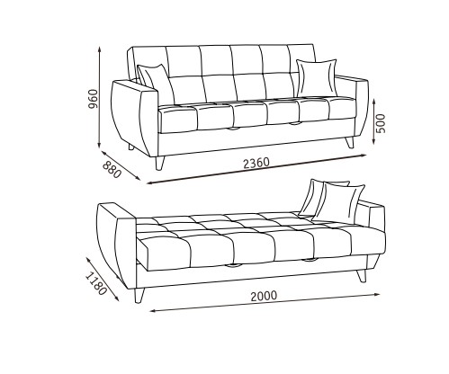 Прямой диван Бетти  2 БД в Подольске - изображение 22