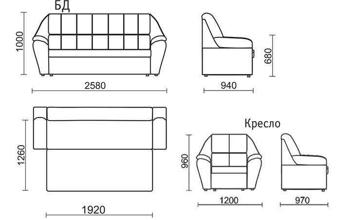 Прямой диван Блистер БД в Подольске - изображение 7
