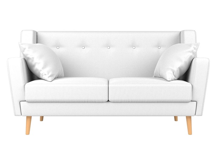 Двухместный диван Брайтон 2, Белый (экокожа) в Серпухове - изображение 1