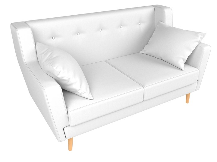 Двухместный диван Брайтон 2, Белый (экокожа) в Серпухове - изображение 3