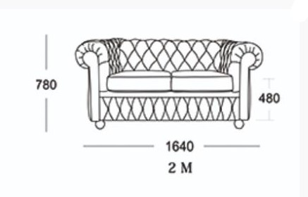 Прямой диван Честер 2М (седафлекс) в Москве - изображение 13