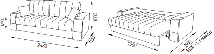Прямой диван Камелот 4 (НПБ) в Одинцово - изображение 6