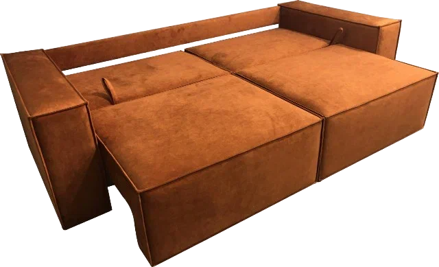 Прямой диван Лофт БЛ2-БП2 (Ремни/Еврокнижка) в Одинцово - изображение 3
