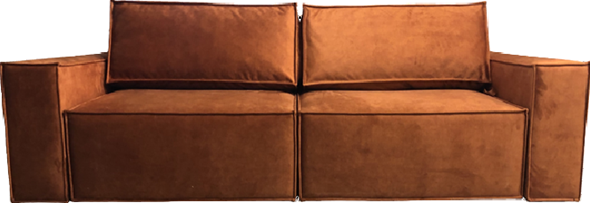 Прямой диван Лофт БЛ2-БП2 (Ремни/Еврокнижка) в Одинцово - изображение