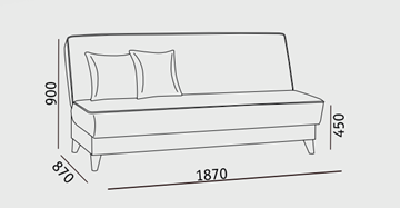 Прямой диван Наварра 2 БД в Подольске - предосмотр 5