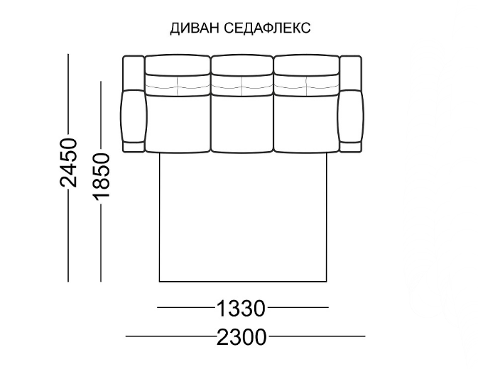 Прямой диван Рокфорд БД, седафлекс в Москве - изображение 7