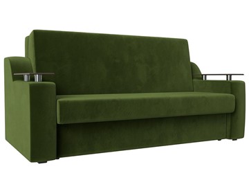 Прямой диван Сенатор Аккордеон 160, Зеленый (Микровельвет) в Одинцово