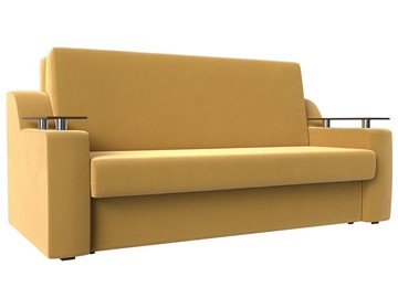Прямой диван Сенатор Аккордеон 160, Желтый (Микровельвет) в Подольске
