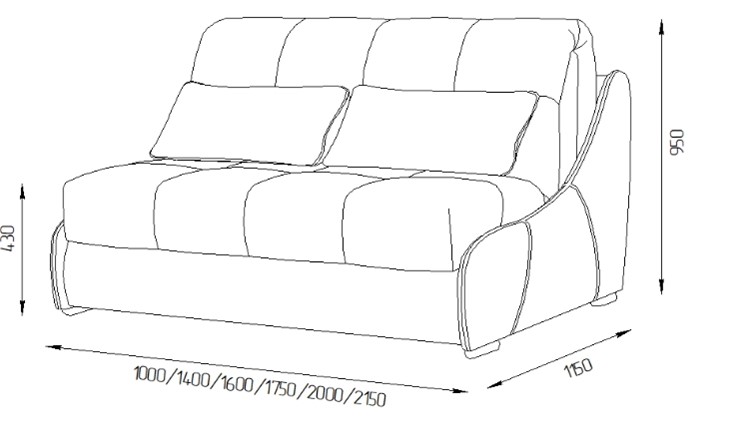 Прямой диван Токио 130 (ППУ) в Москве - изображение 11