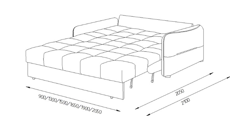 Прямой диван Токио 2 165 (ППУ) в Одинцово - изображение 5