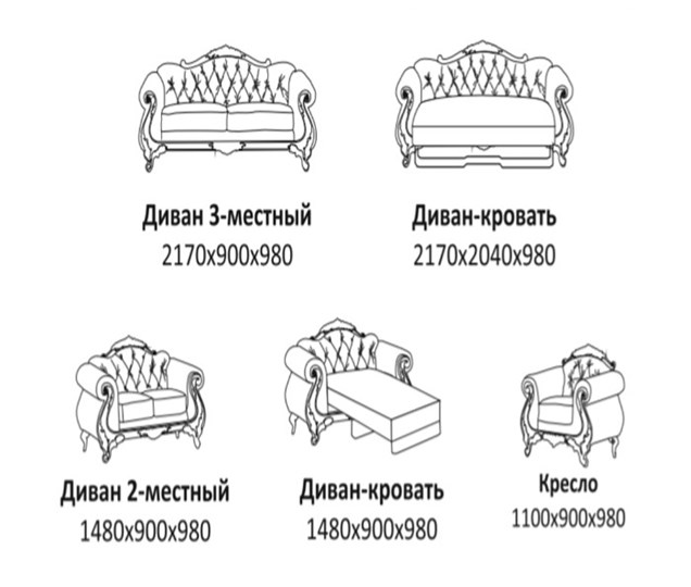 Малый диван Лувр X, ДМ2 в Москве - изображение 2