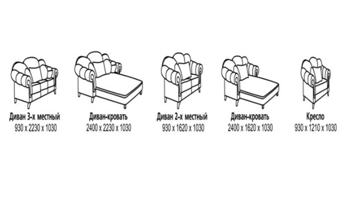 Малый диван Лувр, МД2 в Коломне - изображение 3
