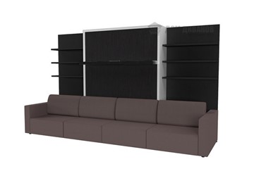 Шкаф-кровать Кровать-трансформер Smart (ПЛД1+КД 1600+ППД1), с подлокотниками в Одинцово