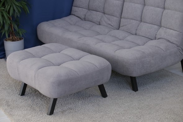 Комплект мебели Абри цвет серый диван + пуф опора металл в Москве - изображение