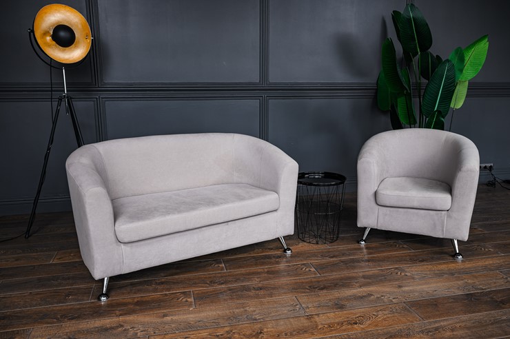 Комплект мебели Брамс  цвет бежевый диван 2Д + кресло в Москве - изображение 1