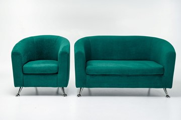 Комплект мебели Брамс  цвет изумрудный диван 2Д + кресло в Москве - предосмотр 1