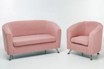 Комплект мебели Брамс  цвет розовый диван 2Д + кресло в Москве - изображение 2