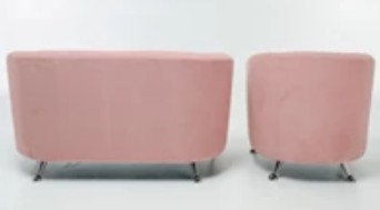 Комплект мебели Брамс  цвет розовый диван 2Д + кресло в Москве - предосмотр 3