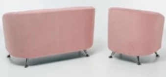 Комплект мебели Брамс  цвет розовый диван 2Д + кресло в Москве - предосмотр 4