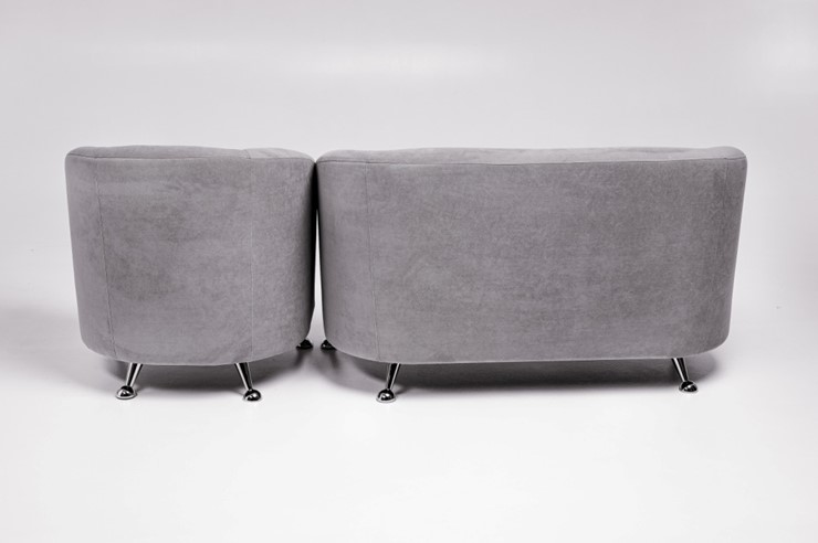 Комплект мебели Брамс  цвет серый диван 2Д + кресло в Москве - изображение 2