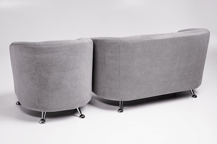 Комплект мебели Брамс  цвет серый диван 2Д + кресло в Москве - изображение 3