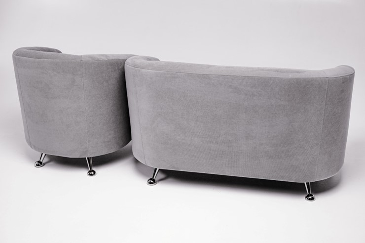 Комплект мебели Брамс  цвет серый диван 2Д + кресло в Москве - изображение 4
