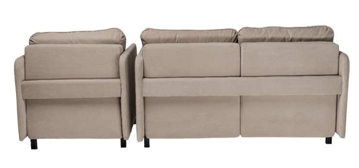 Комплект мебели диван + кресло-кровать Бэст бежевый в Москве - изображение 1