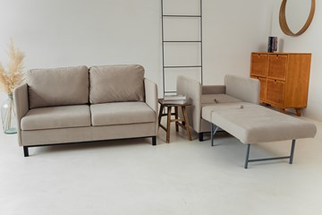 Комплект мебели диван + кресло-кровать Бэст бежевый в Москве - предосмотр 6