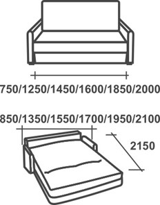 Прямой диван Аккордеон-М, 180 в Подольске - предосмотр 1