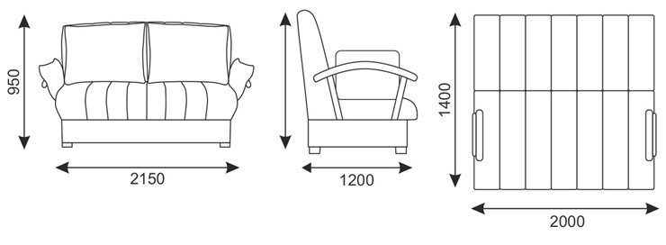 Прямой диван Челси 2 БД (НПБ) в Коломне - изображение 15