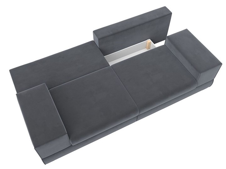 Прямой диван Лига-037, Серый (велюр) в Одинцово - изображение 2