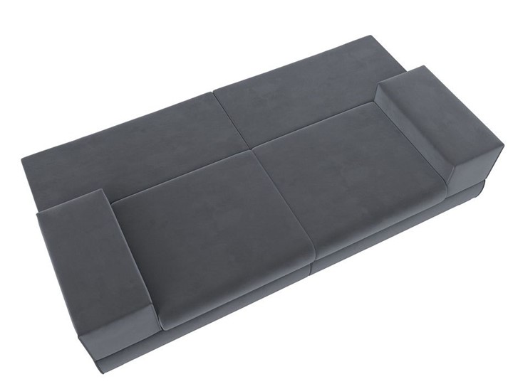 Прямой диван Лига-037, Серый (велюр) в Одинцово - изображение 3