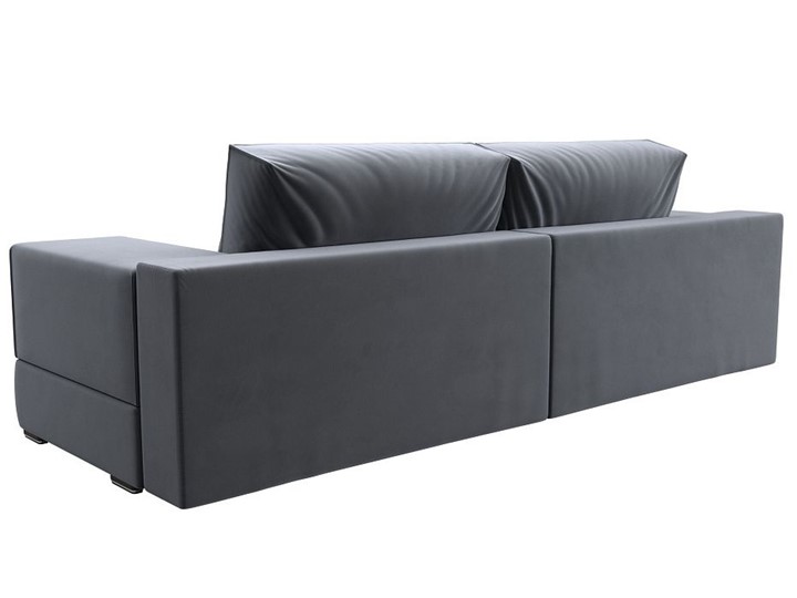 Прямой диван Лига-037, Серый (велюр) в Одинцово - изображение 4
