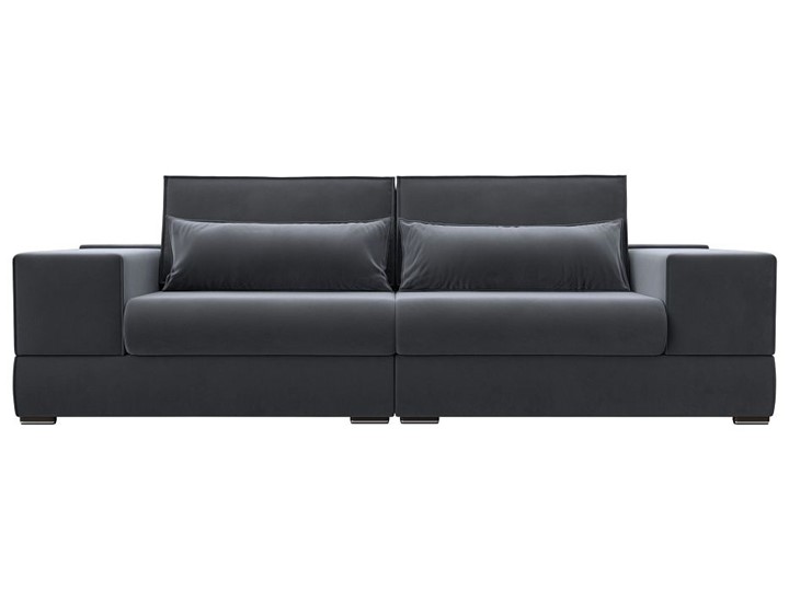 Прямой диван Лига-037, Серый (велюр) в Одинцово - изображение 8