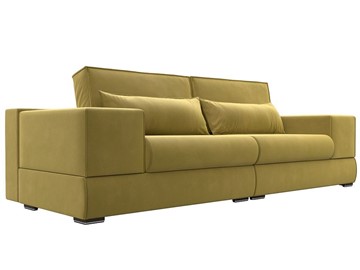 Прямой диван Лига-037, Желтый (Микровельвет) в Химках