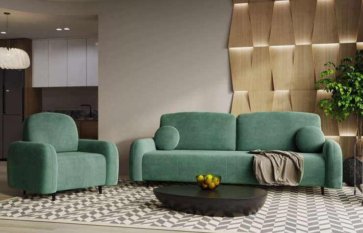 Прямой диван Монблан 3т, Рогожка Муза 12 в Подольске - изображение 6
