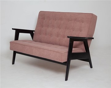 Прямой диван Ретро, двухместный (венге / RS 12 - розовый) в Серпухове