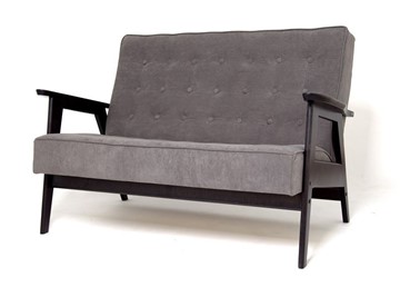 Прямой диван Ретро, двухместный (венге / RS 15 - темно-серый) в Подольске