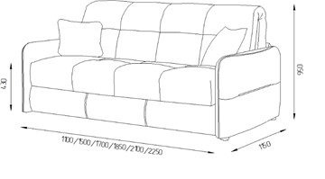 Прямой диван Токио 2 150 (НПБ) в Одинцово - предосмотр 6