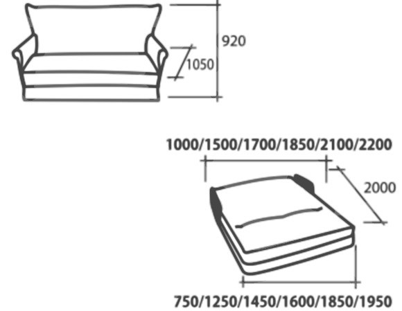 Прямой диван Аккордеон, 180 (подлокотники в ткани) в Подольске - изображение 2