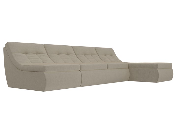 Большой модульный диван Холидей, Бежевый (микровельвет) в Одинцово - изображение 3