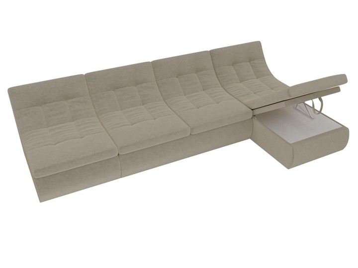 Большой модульный диван Холидей, Бежевый (микровельвет) в Одинцово - изображение 7