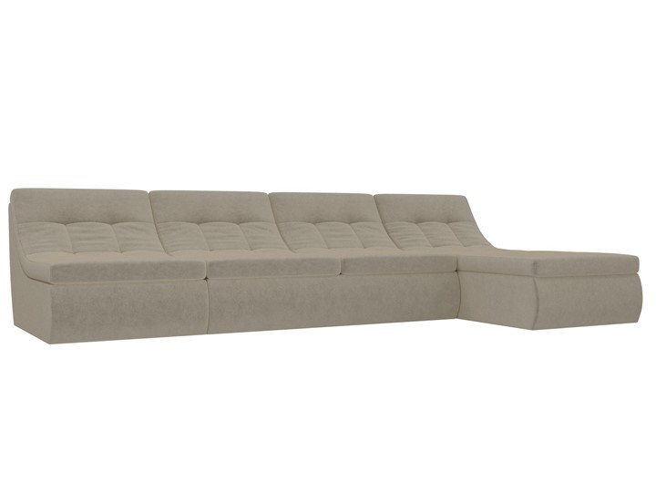 Большой модульный диван Холидей, Бежевый (микровельвет) в Одинцово - изображение