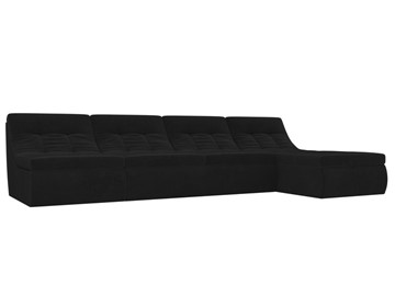 Модульный угловой диван Холидей, Черный (велюр) в Подольске
